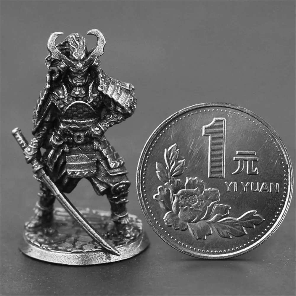Retro Gaming Decor - Copper Japanese Shogunate Samurai Soldier Figurines