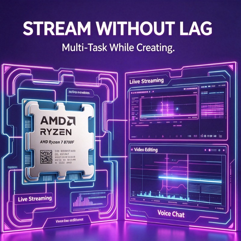 Amd Cpu Ryzen 7 - 16‑Thread Desktop CPU Ryzen 7 8700F