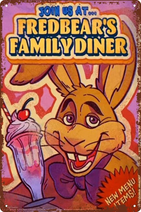 Retro Gaming Decor - fnaf-fredbears family diner pizza 2 Poster