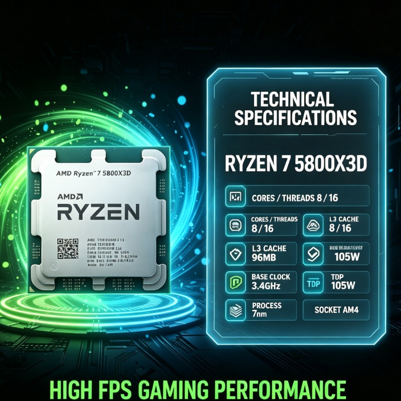 Amd Cpu Ryzen 7 - 96MB Large Cache AMD Ryzen 7