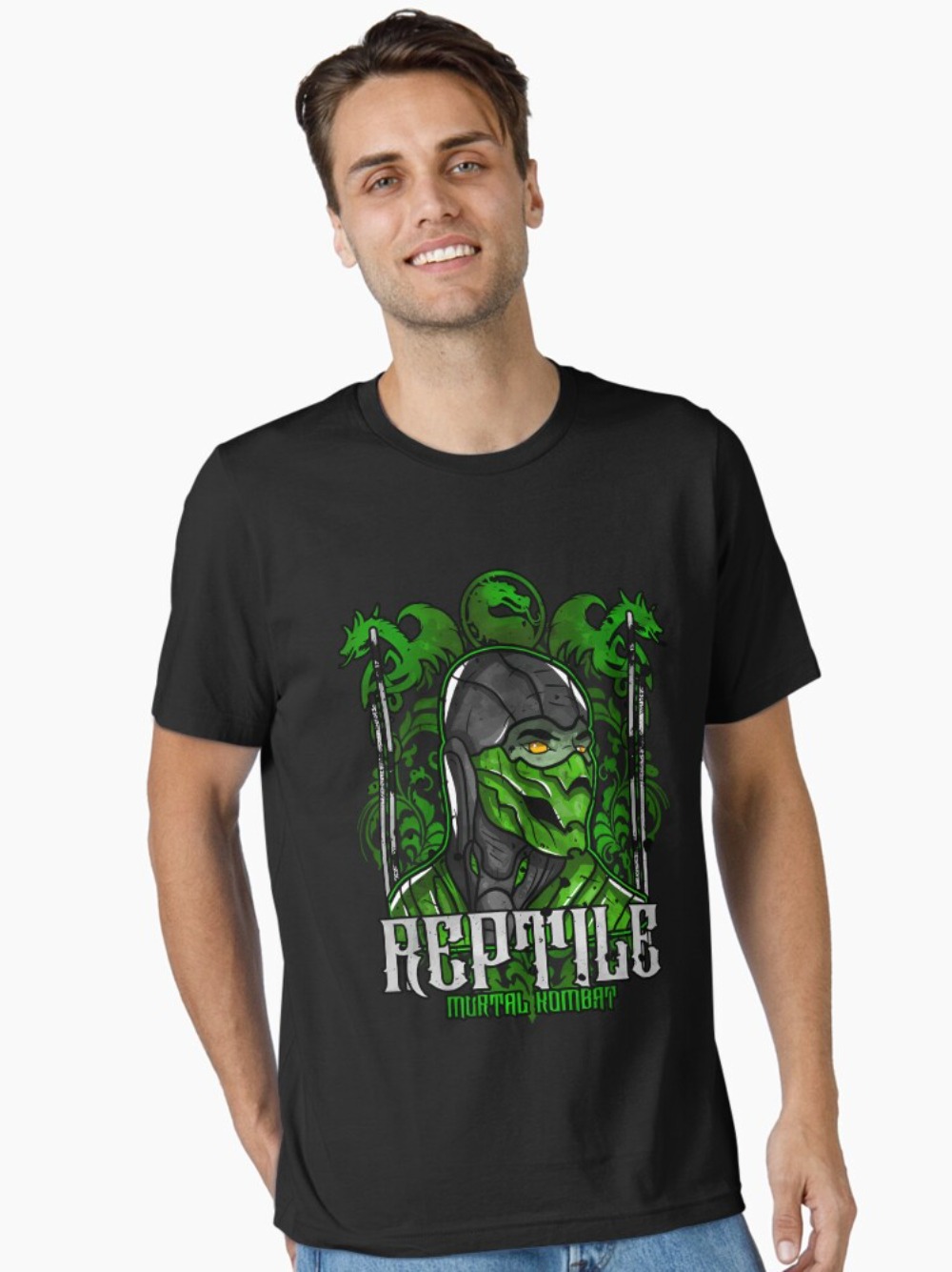 Mortal Kombat Reptile Portrait - Retro Gaming Style recension och pris