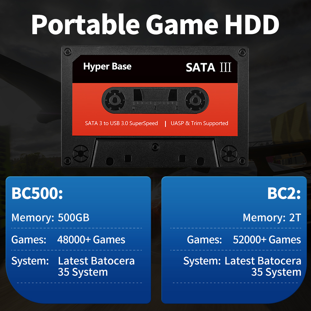 JMachen 500G/2TB Gaming Hard D - Retro Gaming Batocera recension och pris