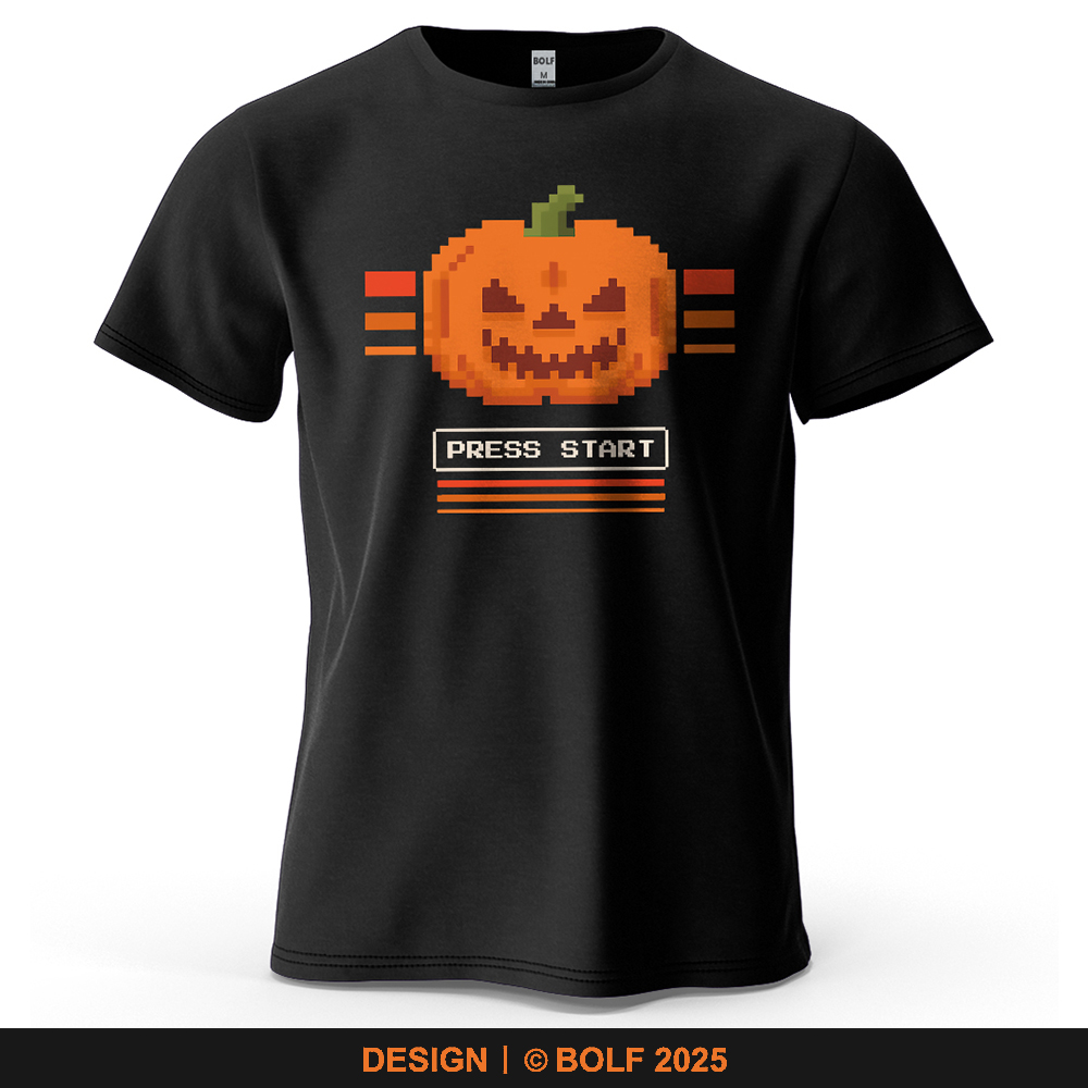 Halloween Pumpkin Printed Men' - Retro Gaming Events recension och pris
