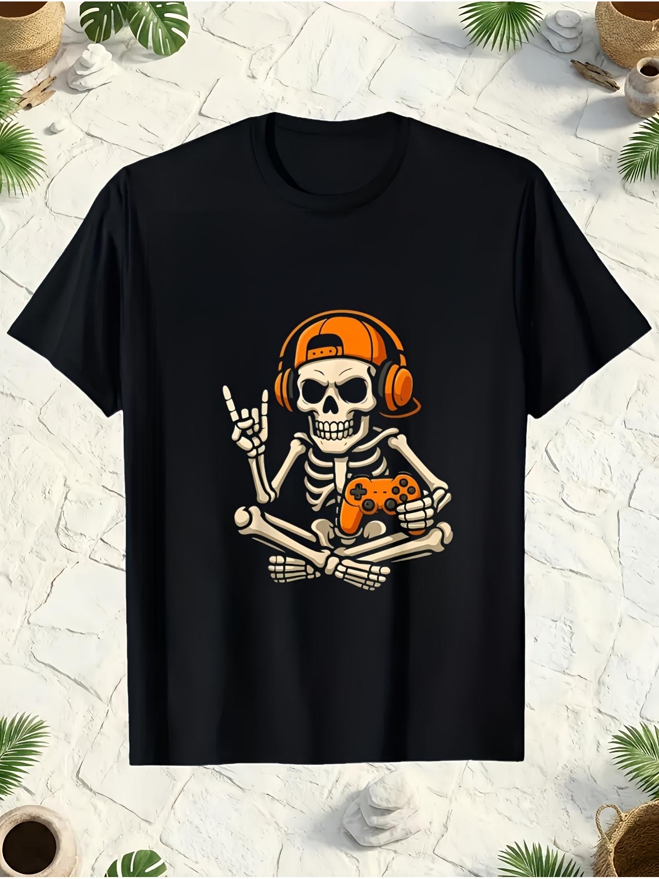 Men's Video Game Skull Print T - Retro Gaming Events recension och pris
