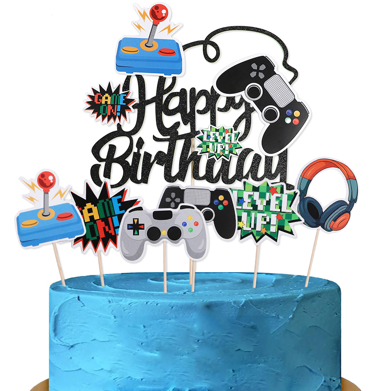 13Pcs Video Retro Game Cake To - Retro Gaming Decor recension och pris