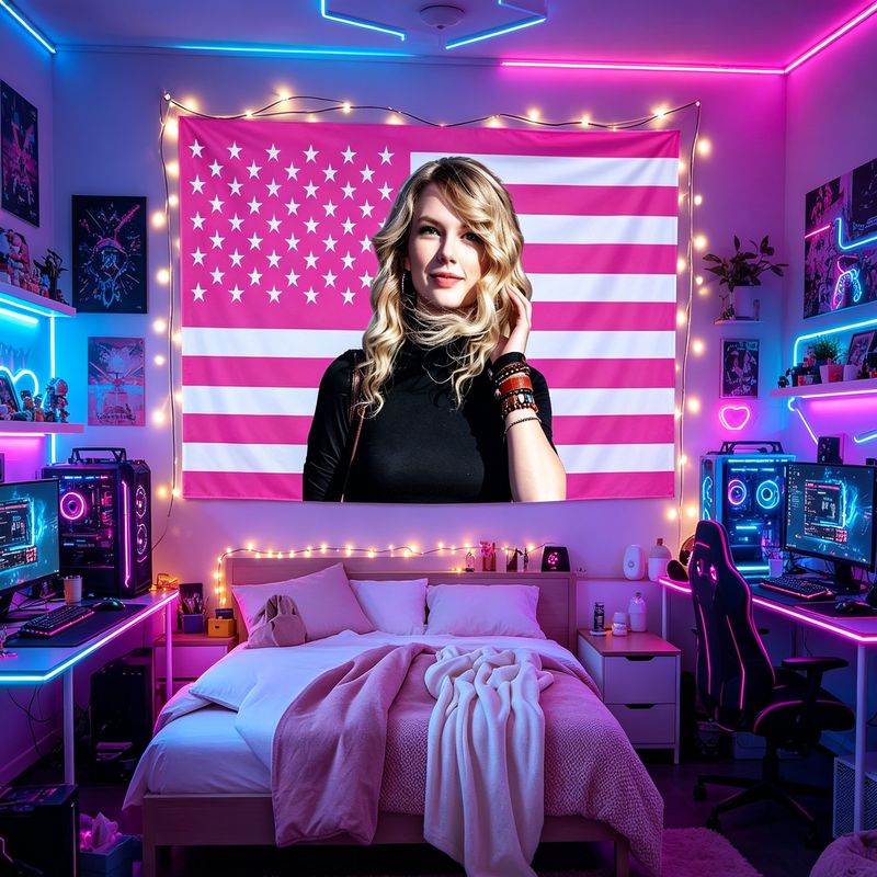 VIKAMA American Flag Female Si - Retro Gaming Decor recension och pris