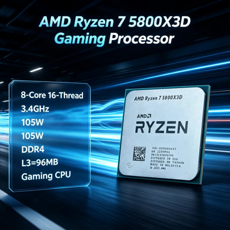 AMD R7 5800X3D 96 MB 8-Core 16 - Amd Cpu Ryzen 7 recension och pris