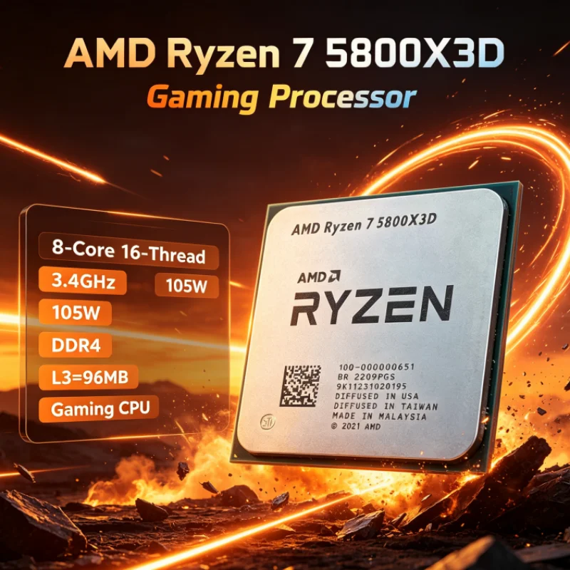 AMD R7 5800X3D 96 MB 8-Core 16 - Amd Cpu Ryzen 7 recension och pris