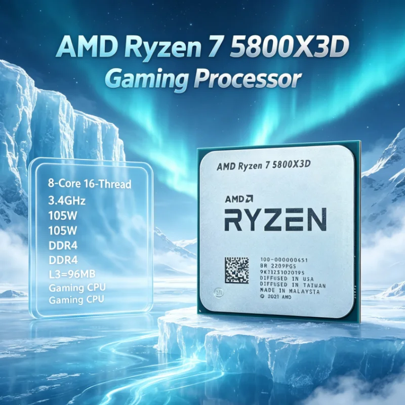 AMD R7 5800X3D 96 MB 8-Core 16 - Amd Cpu Ryzen 7 recension och pris