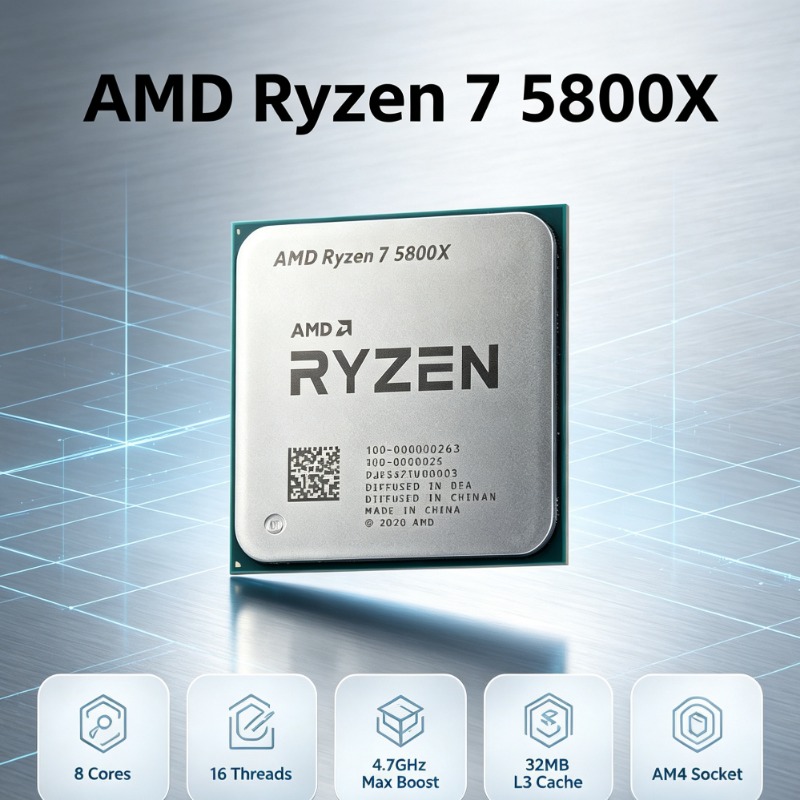 AMD Ryzen 7 5800X For AM4 Seri - Amd Cpu Ryzen 7 recension och pris