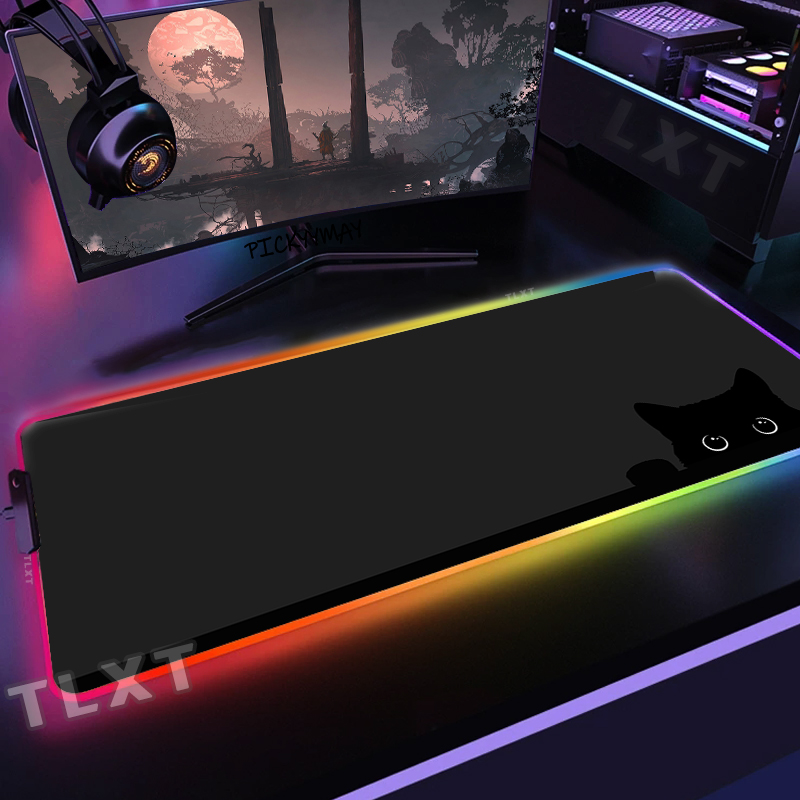 Large RGB Mouse Mat Cute Cat G - Retro Gaming Art recension och pris