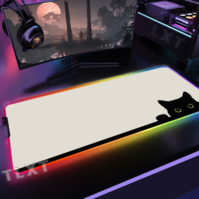 Large RGB Mouse Mat Cute Cat G - Retro Gaming Art recension och pris